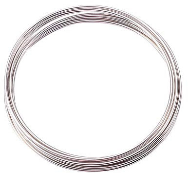 PandaHall Elite Filo di Memoria in Acciaio per Fabbricazione di Braccialetti, Circa 1mm di Spessore, 5.5cm di Diametro Interno, 10 Circle/Set