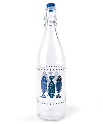 Excelsa Ocean Bouteille, Multicolore, 1 lt, Verre