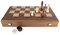 Holz-Leute Backgammon/Schach Nussbaum groß | 47 x 25 x 7 cm