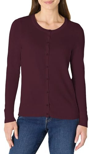 Amazon Essentials Cardigan Girocollo Leggero (Taglie Forti Disponibili) Donna