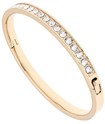 Ted Baker Clemara Scharnier-Kristall-Armreif für Damen, M, Messing, Kristall