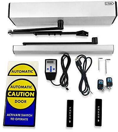 Olide SW100 Swing Door Opener/Closer,Automatic Residential/Commercial Door Opener with Two Long Type Wireless Push Buttons