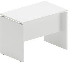 One Living Scrivania da Ufficio Panel Desk Tavolo Porta PC 100 x 60 x 73 CM - Bianco