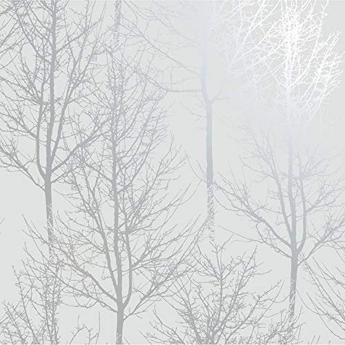 Grey Silver Trees Wallpaper Metallic Shine Forest Woods Rhea Zandra Y�L