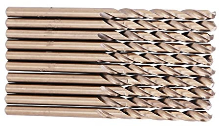 Akozon Juego de brocas de cobalto M35 Juego de brocas HSS-CO 1.0-5.0MM para taladrar en acero inoxidable(4.5mm)