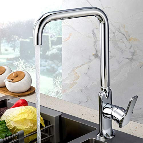 Ménage Robinet de Cuisine Mitigeur Évier Robinet Pivotant à 360° avec Froid & Chaud Disponible