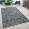 Paco Home In- & Outdoor Teppich Balkon Terrasse Orientalisch Skandi Designs Kreis Muster, Grösse:60x100 cm, Farbe:Schwarz 2