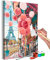 murando - Peinture par Numéros Adulte DIY 40x60 cm - Avec Cadre, Peintures Acryliques et Pinceaux - Tableau à Faire Soi-Même Loisir Créatif - Carrousel dans la tour Eiffel Paris n-A-1311-d-a