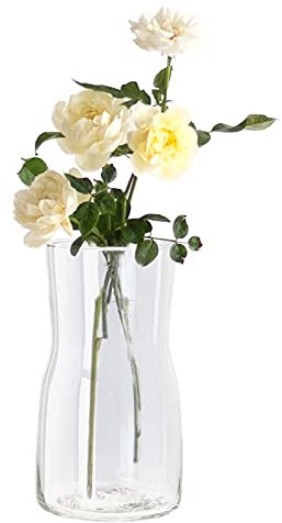 Vase Verre Transparent Vase Transparent Vase à Fleurs Vase Jonquille Petits Vases en Verre pour Fleurs Grands Vases en Verre taillé pour Fleurs 17 cm / 6,69 Pouces de Hauteur