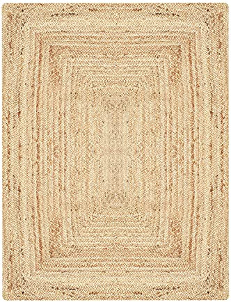 MARRAKESCH Handgewebter Jute Teppich Nora 120 x 170 cm groß | Outdoor Teppiche eckig geflochten für Garten oder Balkon | Indoor im Wohnzimmer Kinderzimmer | Mediterrane Deko für Ihre Wohnung Haus