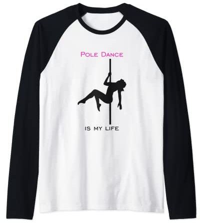 Poledance Silhouette Stange Training Zubehör Frauen Raglan