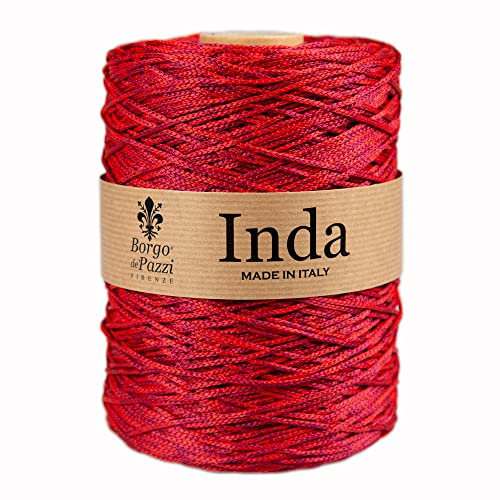 Cordino per Borse a Uncinetto, 2mm in Polipropilene (Vino rosso 16), Filati per Uncinetto e Ferri, Made in Italy, BORGO DE’ PAZZI FIRENZE