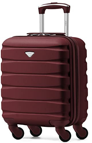 Flight Knight Lightweight 4 Wheel ABS Hard Case Small Suitcase Approved for Over 100 Airlines Including easyJet, British Airways, Ryanair, Jet2, Emirates & Many More - Carry On 45x36x20cm