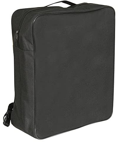 Black Mobility Scooter Storage Bag - Compatible with Most Scooters - One Large Compartment - Sturdy Carry Handle - Adjustable Strap - Raised Rubber Feet
