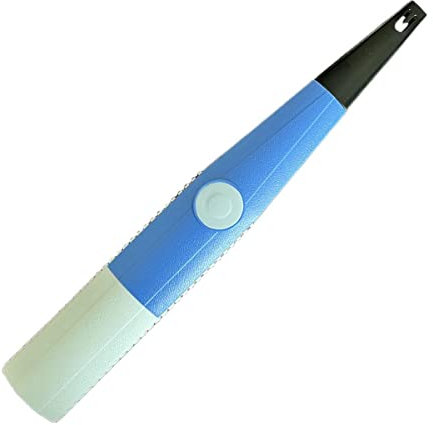 Encendedor eléctrico de cocina, encendedor a pilas, con batería AA incluida, color azul y blanco (240 x 33 x 26 mm)