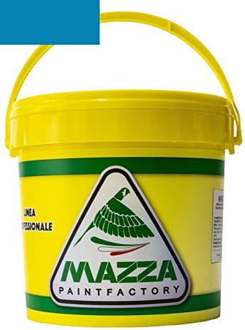 Guaina Liquida Impermeabilizzante Monocomponente Colorata Pedonabile All’Acqua Colorificio Mazza lt 5 lt 14 (14 Litri, Blu Santorini )