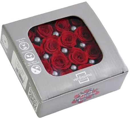 Générique VERDISSIMO Rose Stabilisée Princesse de 2 à 2.5 cm de diamètre (Rouge)