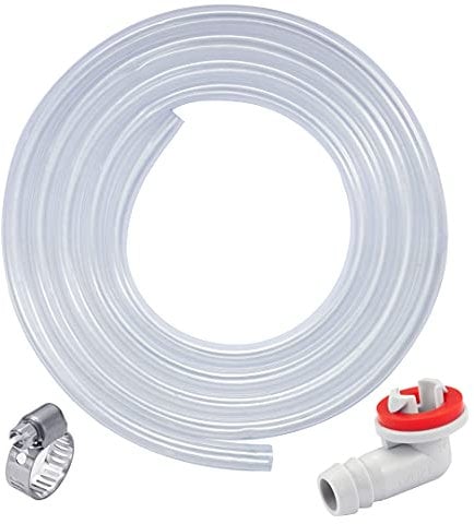 LitKiwi Window Air Conditioner Drain Kit,AC Drain Hose Connector Elbow Fitting(3/5-Inches) & Rubber Ring & 3Feet Clear Vinyl Tube for Universal Mini-Split AC Unit and Window Air Conditioning Unit