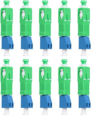 Duogalia 10 Stück SC/APC Stecker auf LC/UPC Buchse Singlemode Adapter Fiber Optic Connector FTTH Adapter Konverter für visuelle Fehlersuche