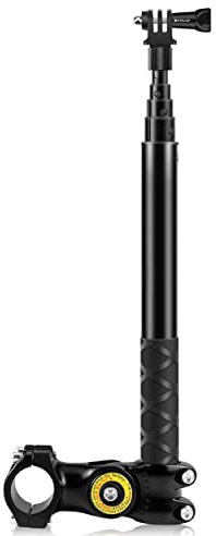 Hensych Motorcycle Bicycle Handlebar Fixture Mount Camera Bracket Adapter & Monopod Stand For Insta 360 X3/ONE X2/ONE R/ONE RS Action Cameras