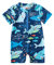 Carolilly Maillot de Bain Enfant Bébé Garçon Une Pièce Imprimé Requins ou Dinosaures Anti-UV, Bleu, 6-12 Mois, Taille Fabriquant 90