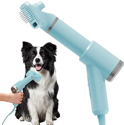 Youao Cepillo secador para Perros - Soplador para Perros, Mascotas, Secado Peludo con Cepillo para Polvo,Soplador depilación un botón para Perros con Peine Desmontable para Gatos