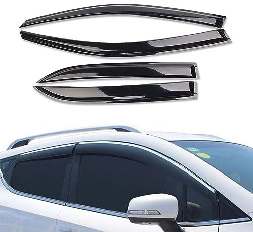 BEABAG Auto Windabweiser für Au-di Q5 8R 2010-2017, Auto Vorn und Hinten Seitenscheiben Regenabweiser, All Weather Wind Regenabweiser Abweisend Regenschutz Zubehör