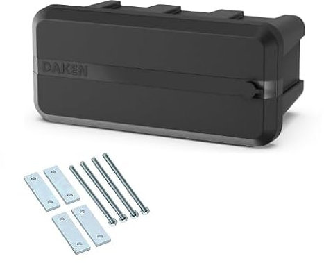 DAKEN Blackit Lite Deichselkasten, Gurtkasten, Anhängerkasten, Staukasten, B24-1 + MON2012 Montagesatz,