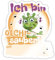 Spreadshirt Die Olchis Film Olchi-Sauber Mit Wunschname Sticker, max. 10 x 10 cm, 10 x 10 cm, Weiß glänzend