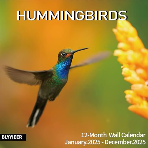 Wandkalender 2025-2026, Kolibri, 18 monatliche Kolibri-Kalender, 30,5 x 61 cm (offen), dickes und stabiles Papier für Organisation und Planung, Zuhause und Büro, Kolibri