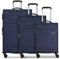 Worldpack Weichgepäck Koffer-Set 3-teilig | Reise-Trolleys aus hochwertigem, robustem Polyester Material | für Damen und Herren | 4 Doppelrollen & TSA-Schloss | Chicago Serie