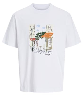 Jack & Jones Herren Jormanchester Sketch Tee Ss Crew Neck Jormanchester Sketch Tee Ss Crew Neck (1er Pack)