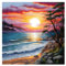 Xinpinzhou Kreuzstich Set Vorgedruckt Meereslandschaft Stickvorlagen Stickbilder Vorgedruckt Kreuzstich Stickpackungen Stickpackung Cross Stitch Embroidery Kit Stickset Sticken Set Erwachsene Anfänger