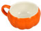 LALADEFIEE Pumpkin Ceramic Mug Handle Decorative Water Cup for Halloween Cute Pumpkin Style Coffee Mug for Home Office for Hot Beverages and Daily Use