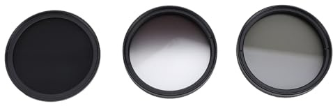 CPL+ND8+GND-Objektivfilter-Set, CPL-Filter, ND8-GND-Filterset mit High-Definition-Beschichtung, Neutraldichtefilter-Set aus Optischem Glas für Kameraobjektive, Fotoaufnahmen (82mm)