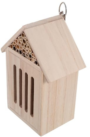 BESPORTBLE Insektenbeobachtungshaus Bienenhauszimmer Insektenhotel Marienkäfer Nistendes Bestäuberhaus Schmetterlingshäuser Fledermausschutz Rustikales Marienkäferhaus Insektenhaus Holz