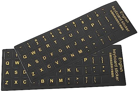 PHENOFICE 2 Sheets Computer Keyboard Stickers Letter Sticker Notebook Stickers Glow Stickers English Keyboard Stickers Laptop Decal Computer Keyboards Keyboard Stickers Computer Pvc Material