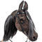 X-Group4th Zaumzeug für realistisch Hobby Horse A4, Pferd Zaumzeug + Pferdezügel, Steckenpferd, Western Reithalfter Nasenriemen Pferdegebiss Schwarz
