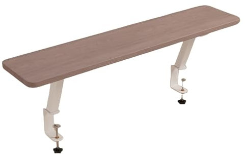 LYDBMYT Clamp-on Desk Extender, Ergonomic Computer Monitor and Laptop Riser, Printer Stand, Versatile Desktop Organizer, for Table Accessories, Gaming Devices(Brown,90 * 20 * 22cm)