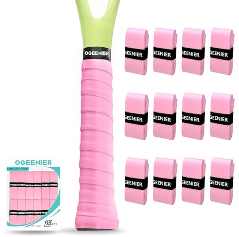 Ogeenier 3/6/12 Pack Griffband Tennisschläger Anti-Rutsch und Anti-Schweiß | Unisex Overgrip, weich & rutschfest, natürlicher Halt, passend für Tennisschläger,Badmintonschläger, Squashschläger,Padel