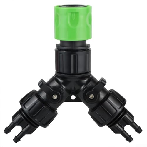 2 Stück 4-Wege-Tropfbewässerungs-Wasserhahn-Adapter, Gartenbewässerung, Wasserhahn-Adapter, verstellbare Düsensprüher und Tropfer, automatisch für Rasen/Garten/Terrasse (eins von vier)