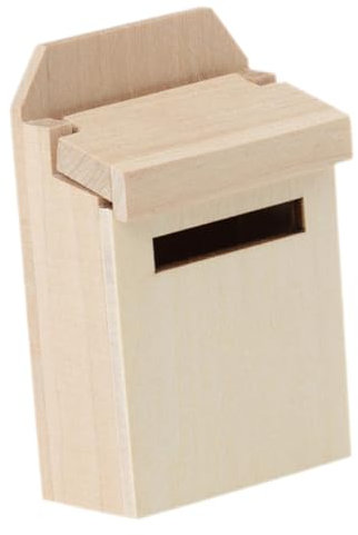 HEMOTON Box Mini Blanko Briefkasten Miniatur Holzbriefkasten Briefkasten Birke Miniatur Holzbriefkasten