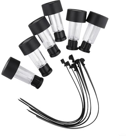 Lot de 6 lampes solaires de piscine étanches à LED décoratives pour piscines hors sol, trampolines, fêtes de jardin, décoration de vacances, installation facile, économie d'énergie, boîtier gris