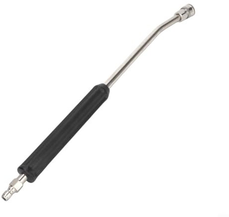 Snowchecking Rallonge pour nettoyeur haute pression en acier inoxydable avec connexion rapide pour nettoyage (55 cm, noir)