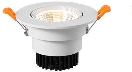Foco LED Redondo de Aluminio para empotrar en el Techo, lámpara empotrada ultrabrillante con Rejilla integrada para gabinetes, iluminación Comercial para Ropa, Accesorios de iluminación Integrados.