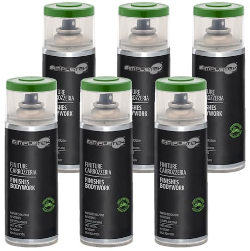 SIMPLETEK - 6 Spraydosen für Fahrzeuge grün kompatibel mit Fendt Karosserielack landwirtschaftliche Oberflächen 400 ml V400CAR.12 (Set mit 6 Stück)