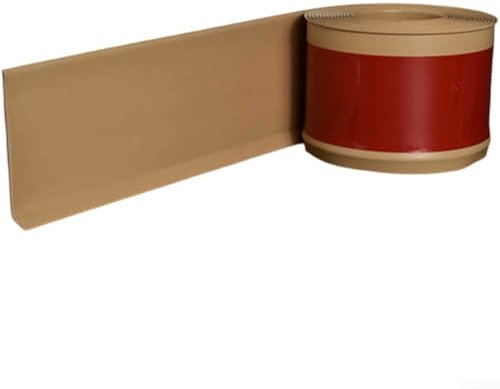 4 Meter PVC Sockelleiste für Heimwerker Stilvolles und funktionales Design (hellbraun)