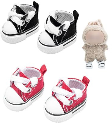 ZAMXHUG 2 Pares zapato de muñeca, Accesorios Disfraces para muñecas, Zapatos de lona, Adecuado para Todas Las muñecas de 17 cm, Outfit Ropa, sin muñeca