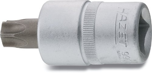 HAZET Schraubendreher-Steckschlüsseleinsatz 992-T50H, Stirnseitige Bohrung | 1/2 Zoll (12,5 mm) Vierkant hohl, Antrieb 1/2 Zoll (12,5 mm) Vierkant hohl, Abtrieb Tamper Resistant TORX Profil, Ø 23 mm