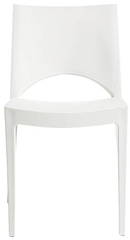 GRAND SOLEIL Grandsoleil Upon Paris - Silla apilable (Polipropileno, 51 x 49 x 80 cm), Color Blanco